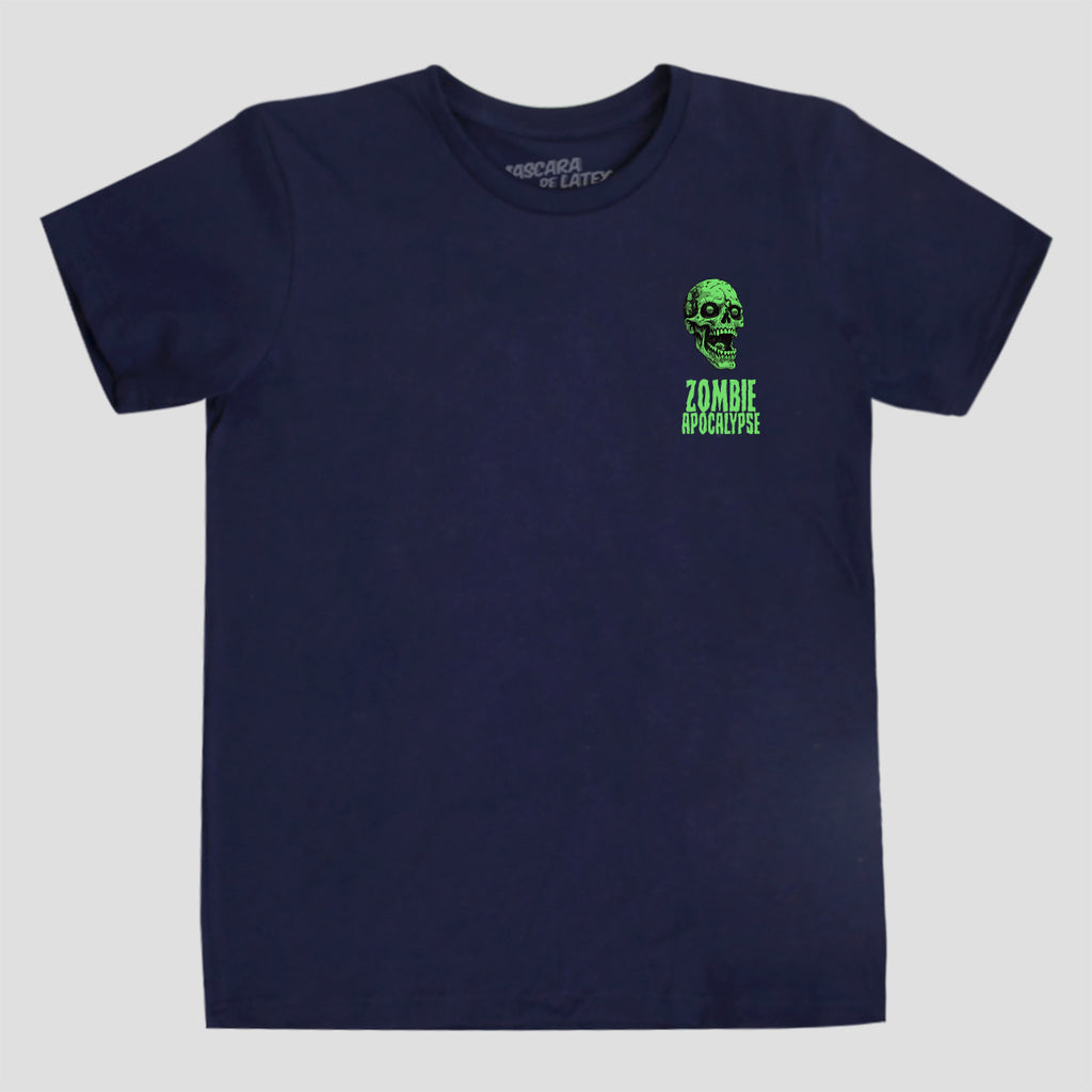 Playera para hombre ZOMBIE APOCALYPSE Máscara De Látex