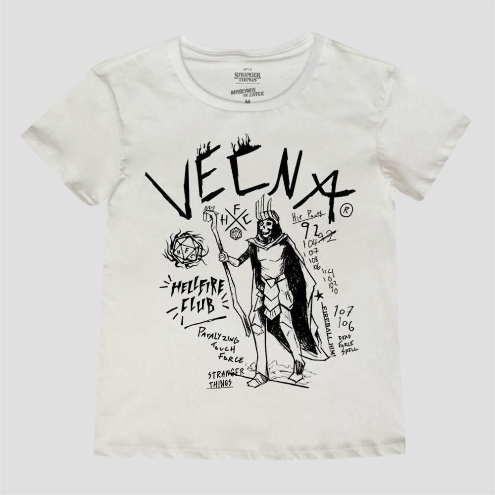 Playera para mujer VECNA SKETCH Máscara De Látex