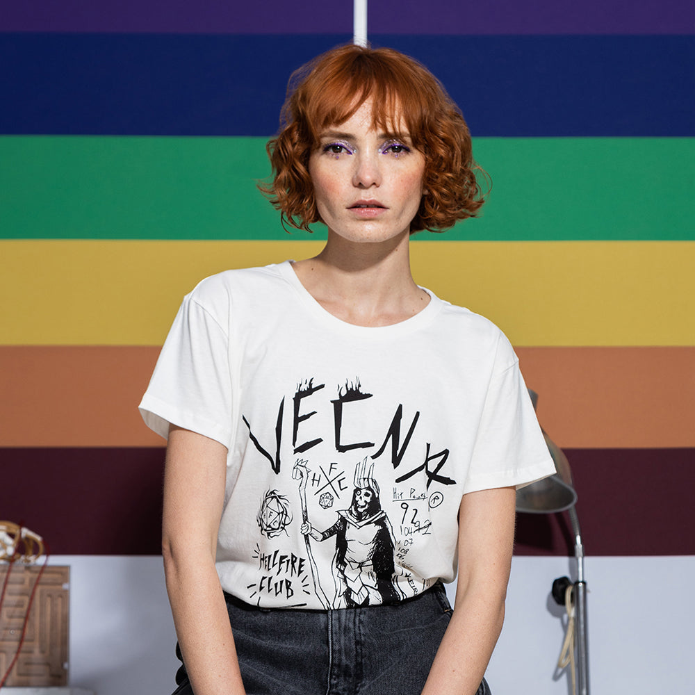 Playera para mujer VECNA SKETCH Máscara De Látex